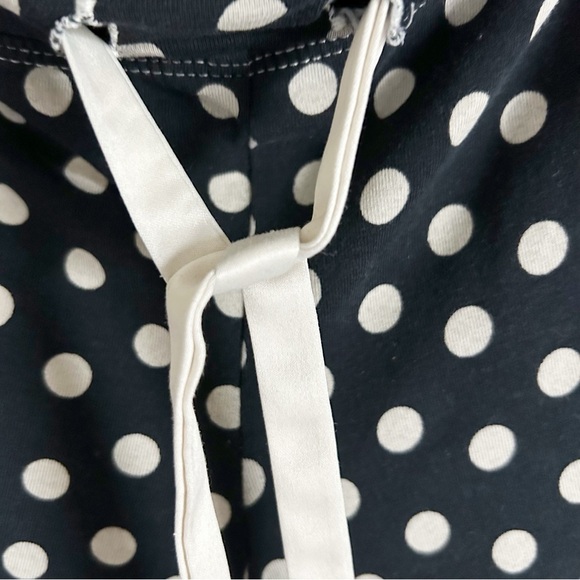 Soma Pajama Shirt and Pants Set Navy Beige Polka Dot Size S/M - Picture 11 of 12